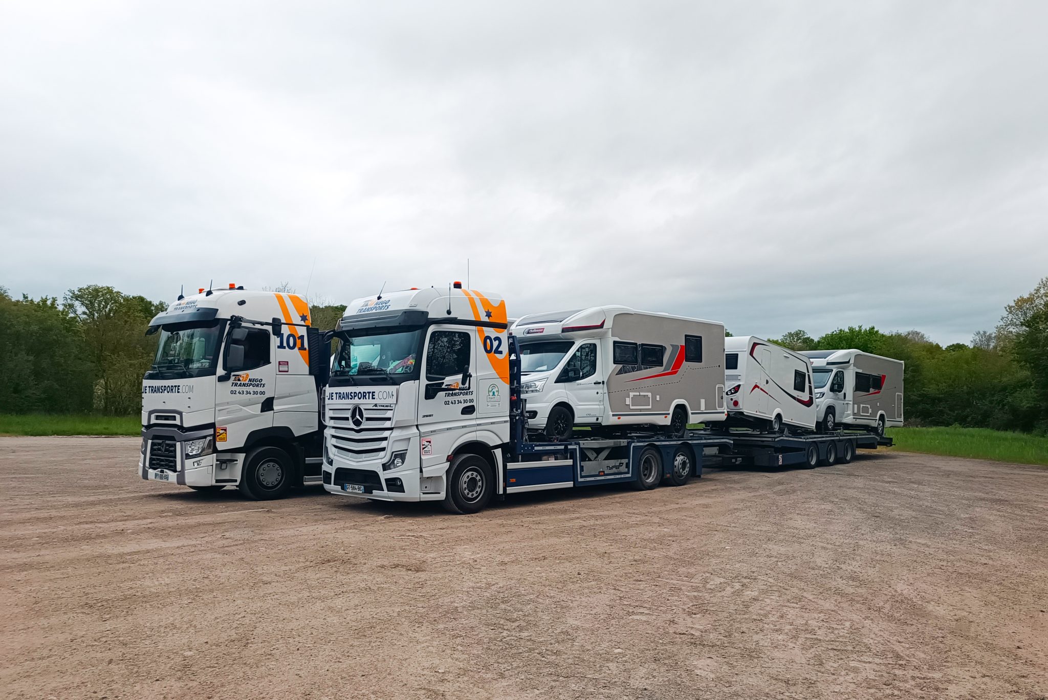 Transport et convoi exceptionnel de camping cars