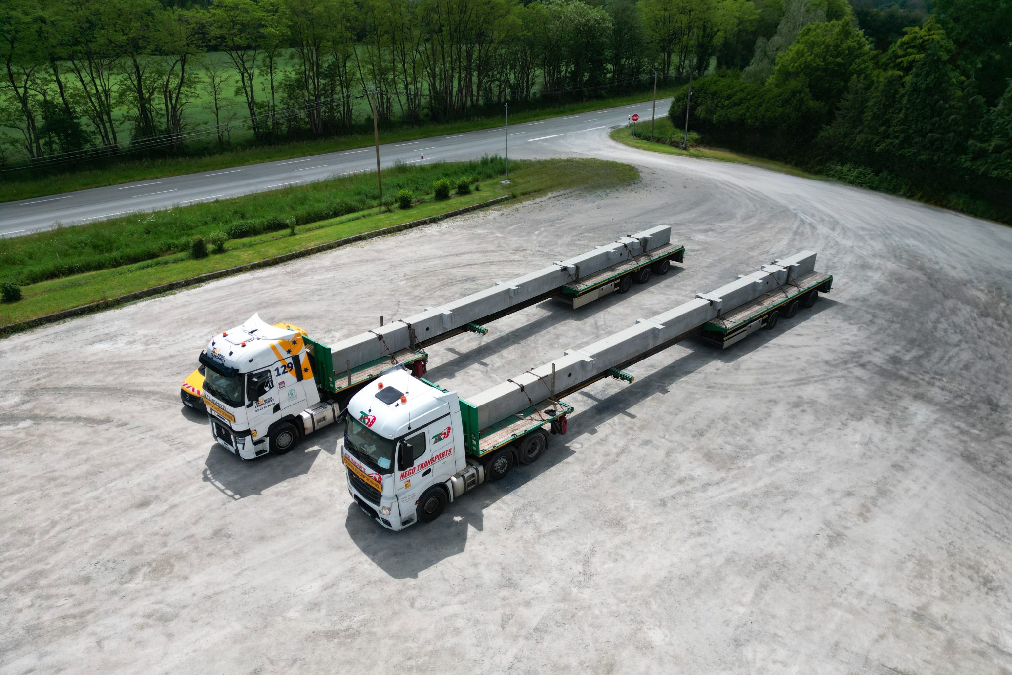 Transport et convoi exceptionnel de matériaux de construction