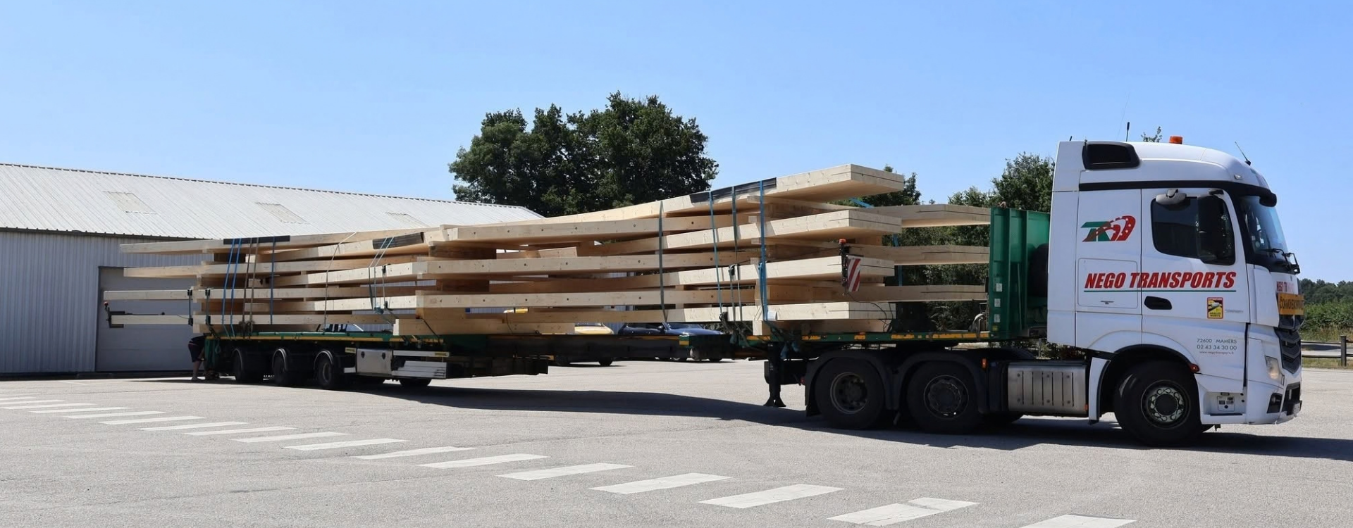 Transport exceptionnel charpente en bois